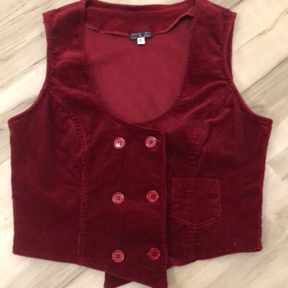 Red Corduroy Vest by Rampage